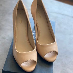 Cole Haan Nude Open-Toe Pump, sz 8
